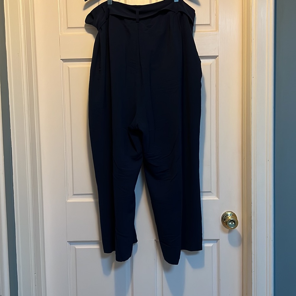 EUC Universal Standard Wide Leg Trousers with Paperbag Waist - Blue, Size MP
